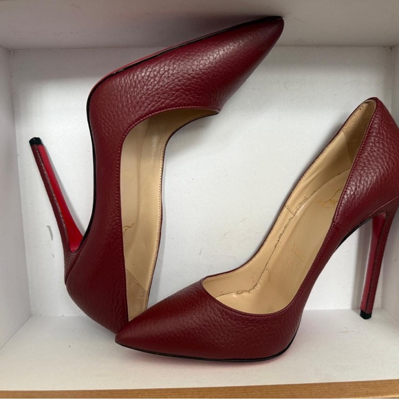 Elegant Burgundy Stiletto Heels - Picture 1 of 5